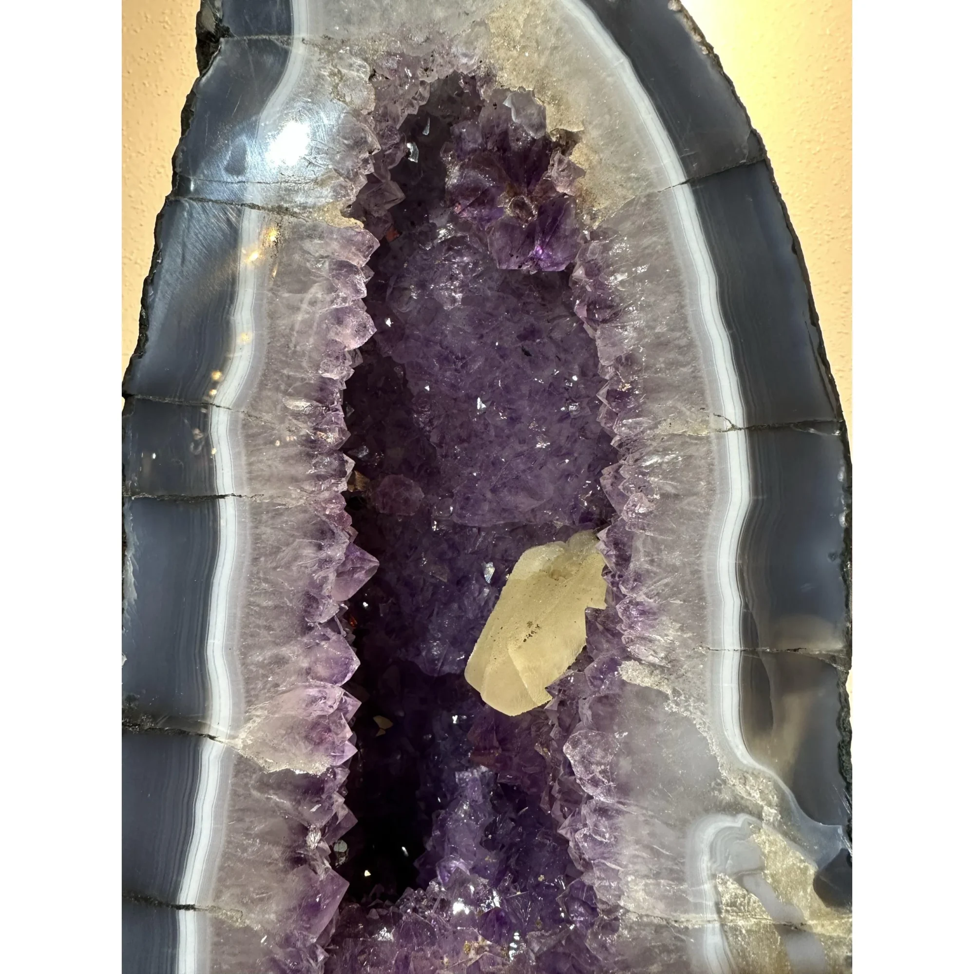 Amethyst Cathedral with Calcite crystal, Brazil Prehistoric Online