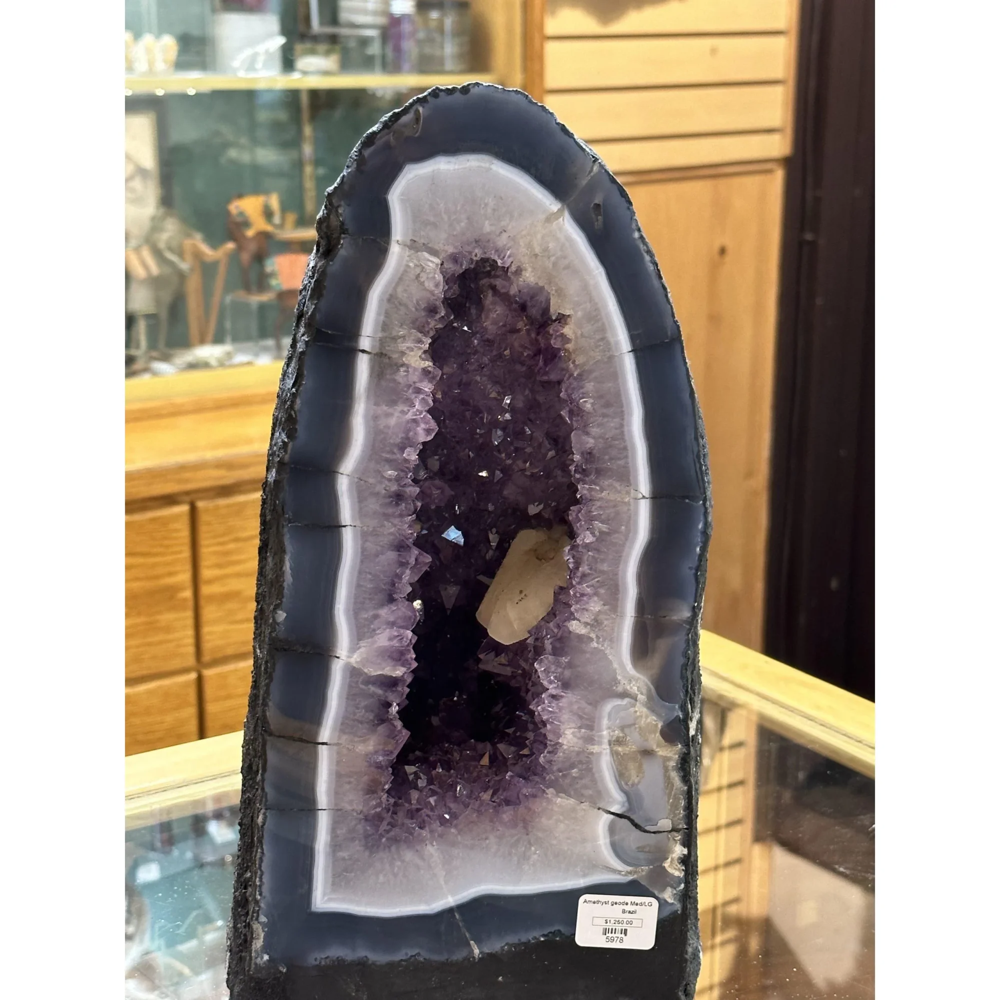 Amethyst Cathedral with Calcite crystal, Brazil Prehistoric Online