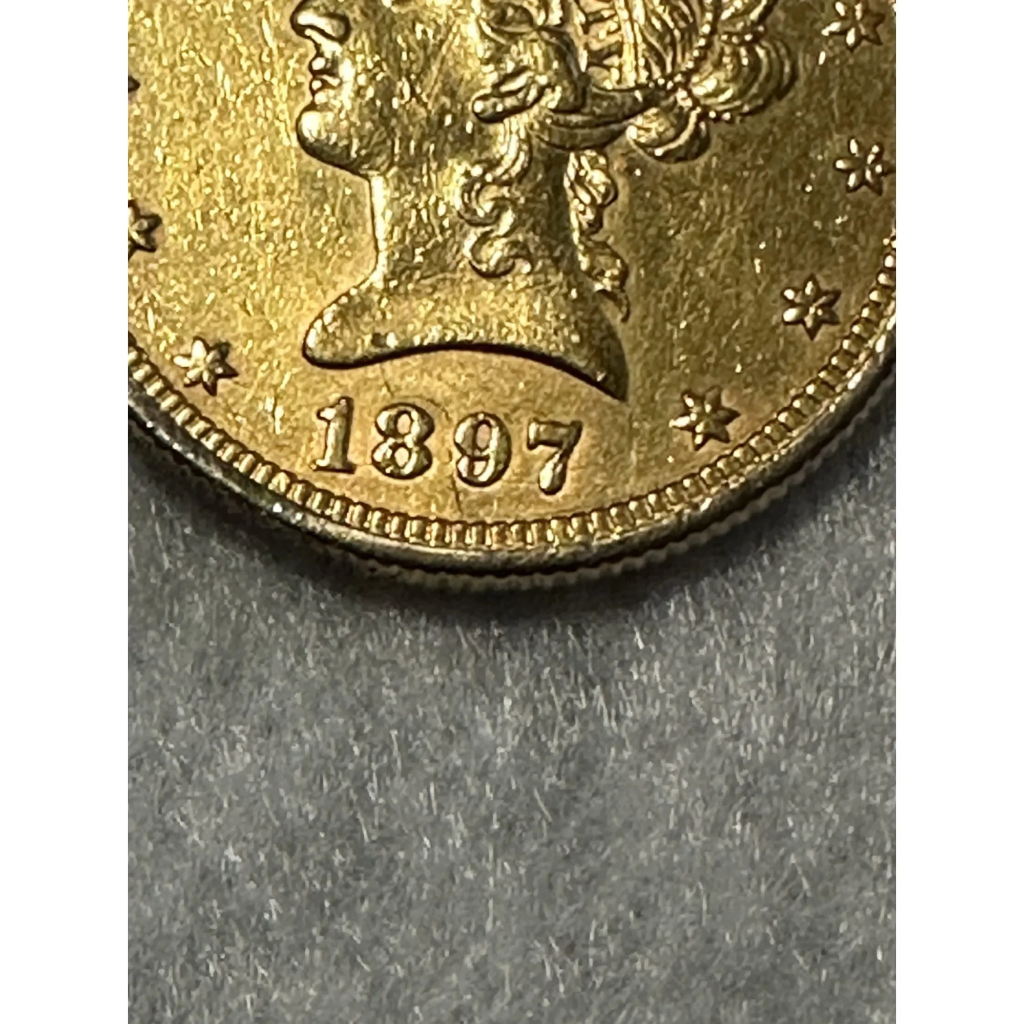 Liberty Head coin $10  in bezel, Gold U.S. Prehistoric Online