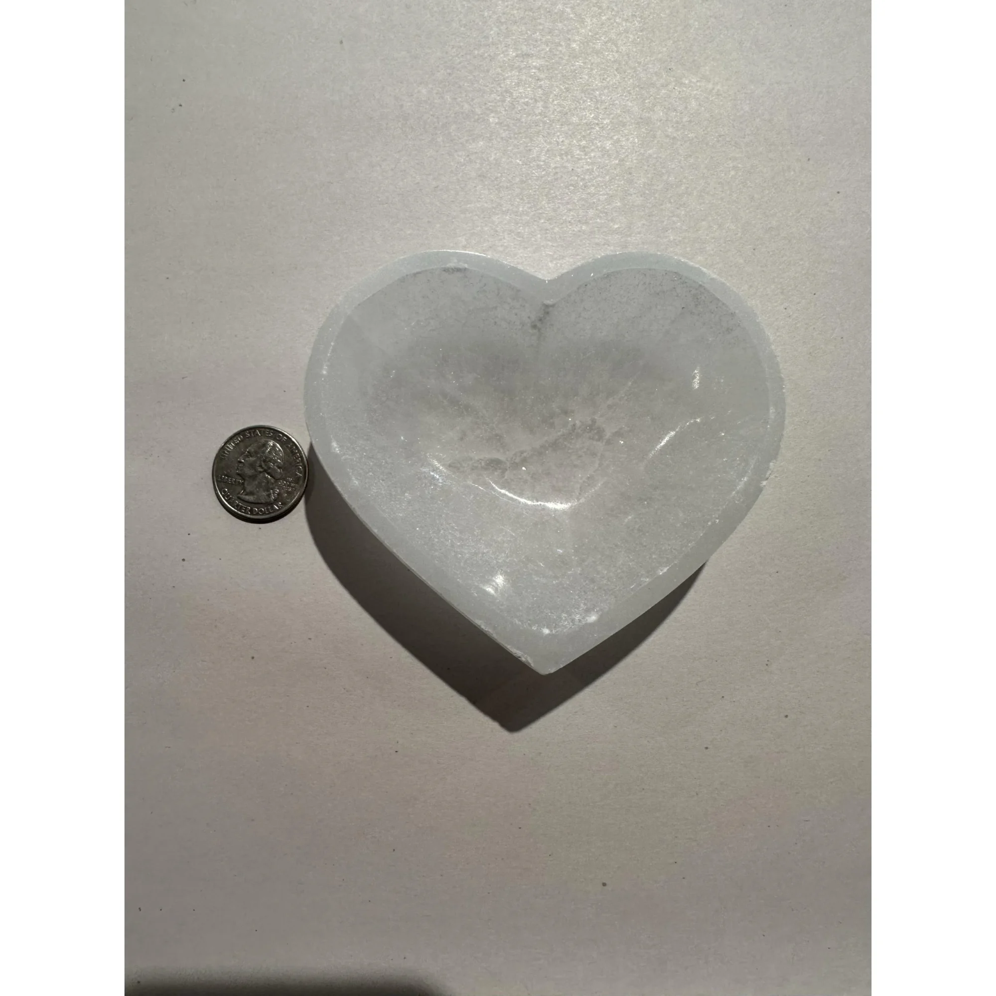 Selenite Heart bowl, 4 1/2 inch Prehistoric Online