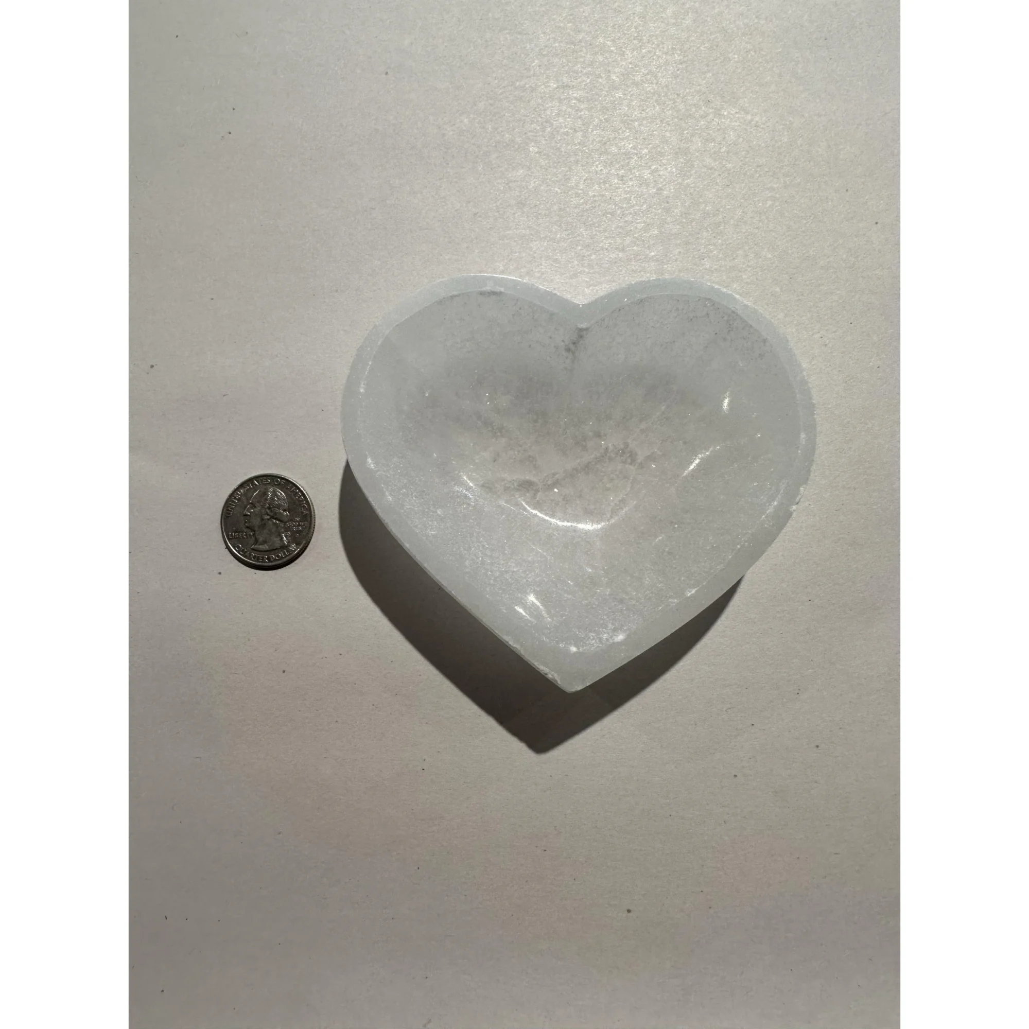 Selenite Heart bowl, 4 1/2 inch Prehistoric Online