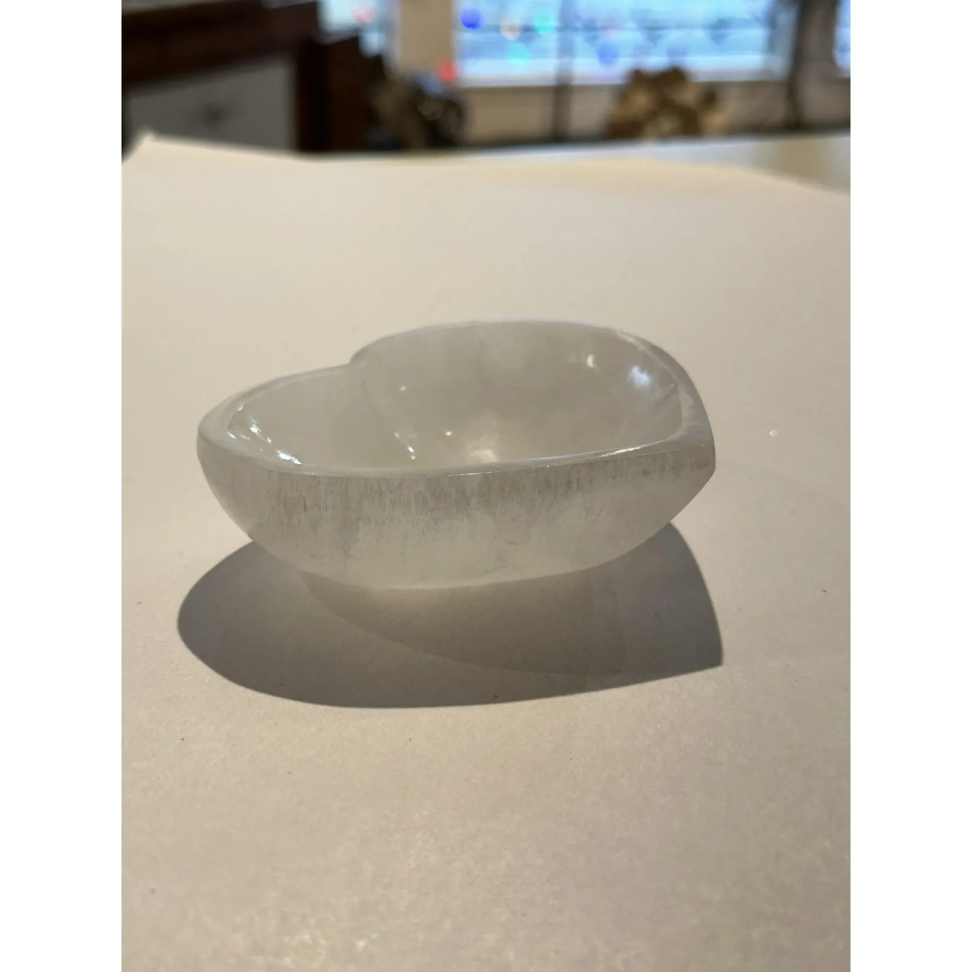 Selenite Heart bowl, 4 1/2 inch Prehistoric Online