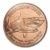 Megalodon copper coin, 1oz Prehistoric Online