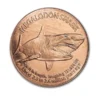 Megalodon copper coin, 1oz Prehistoric Online