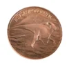 Parasaurolophus copper coin, 1oz Prehistoric Online