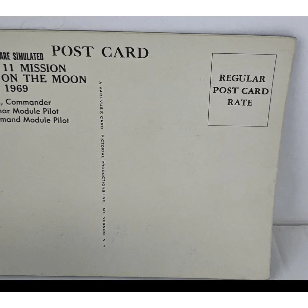 Apollo 11 Hologram Postcard Vintage Prehistoric Online