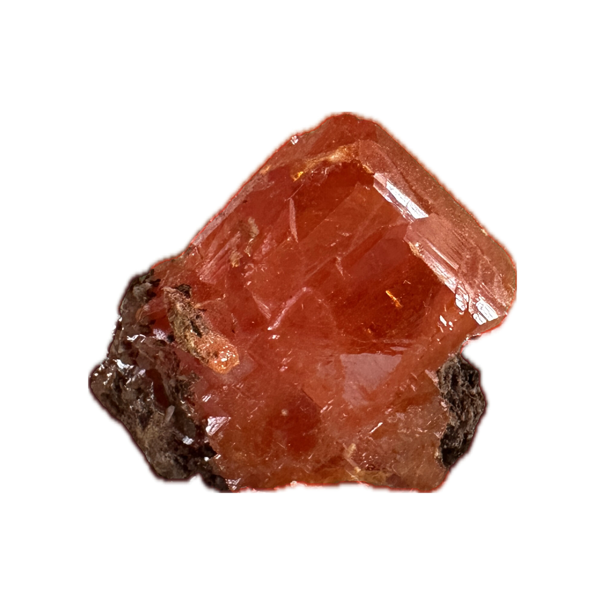 Wulfenite thumbnail mineral, Arizona Prehistoric Online