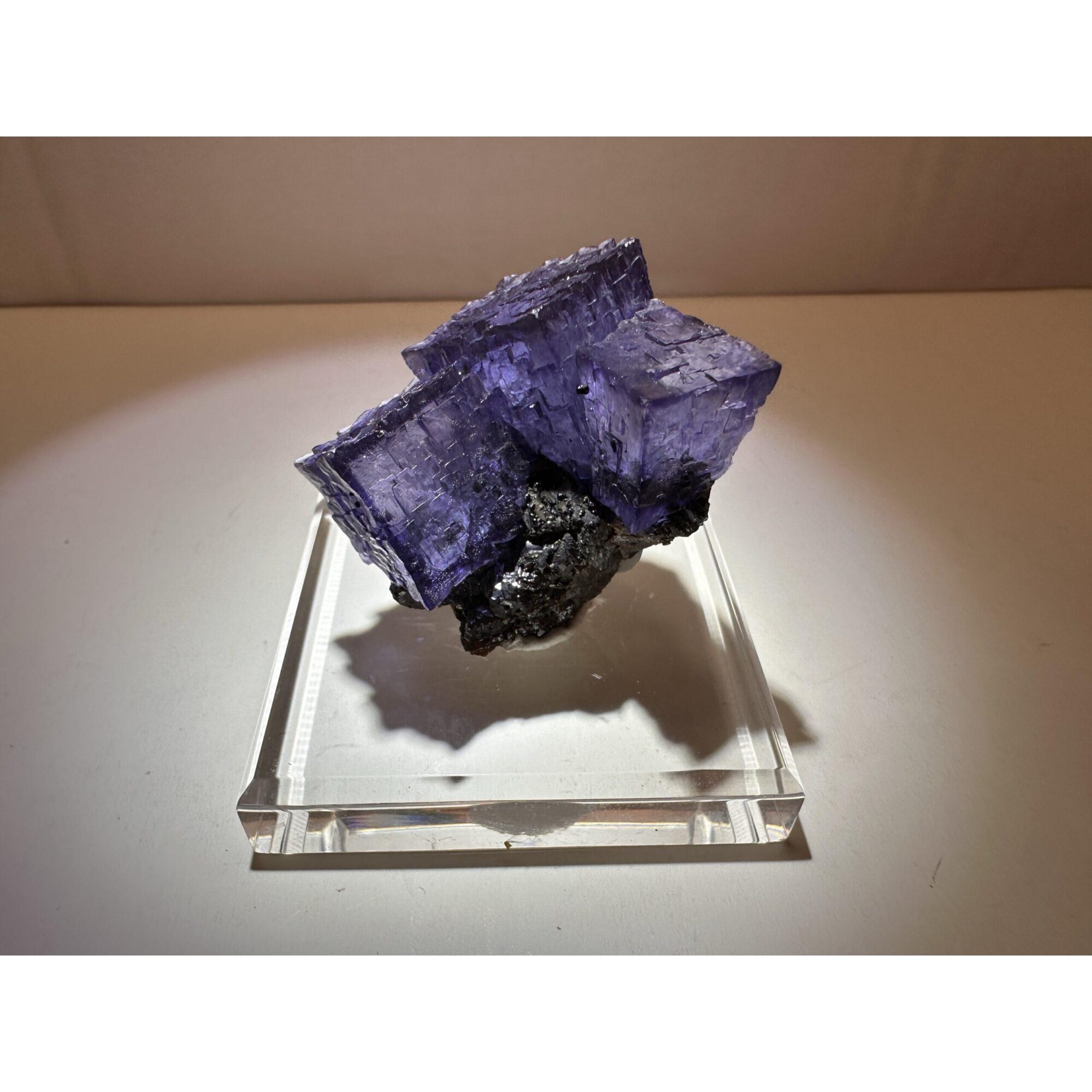 Fluorite thumbnail, vibrant color Prehistoric Online