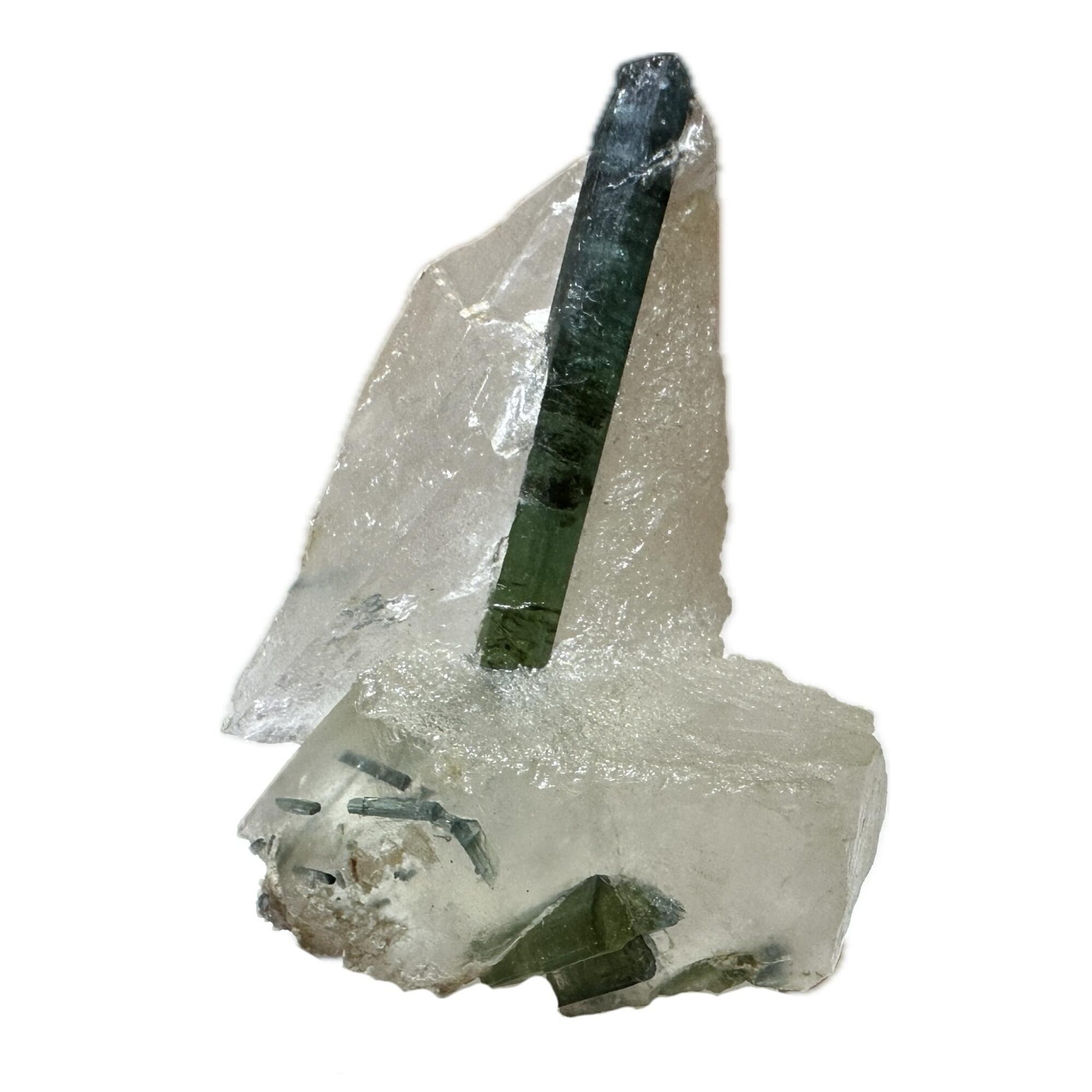 Green Tourmaline in quartz, Brazil Prehistoric Online