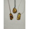 Amber pendant on leather cord , Lithuania Prehistoric Online