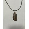 Petrified wood pendant, dark brown Prehistoric Online