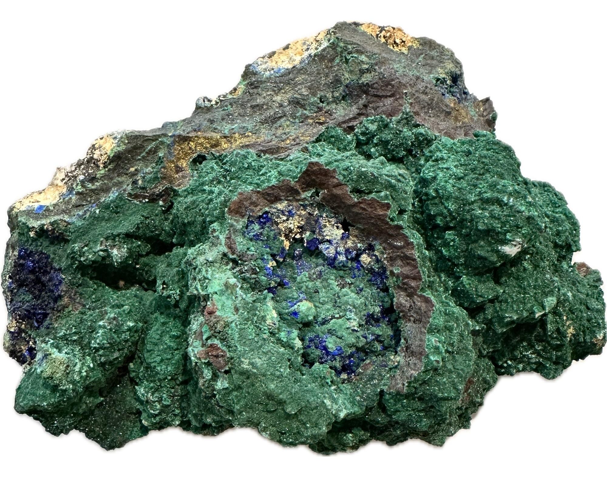 Azurite, Malachite and pyrite, XL Prehistoric Online