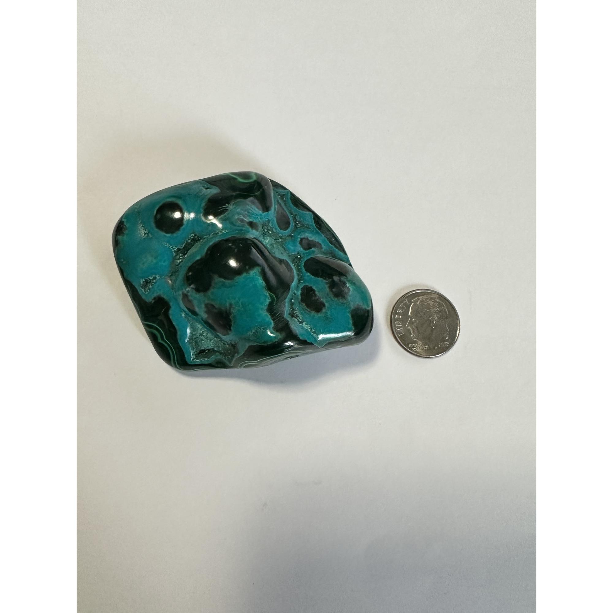 Chrysocolla with Malachite, 3″x 2 1/2″ Prehistoric Online