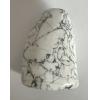 Howlite polished stand up, stark white color with grey veining Prehistoric Online