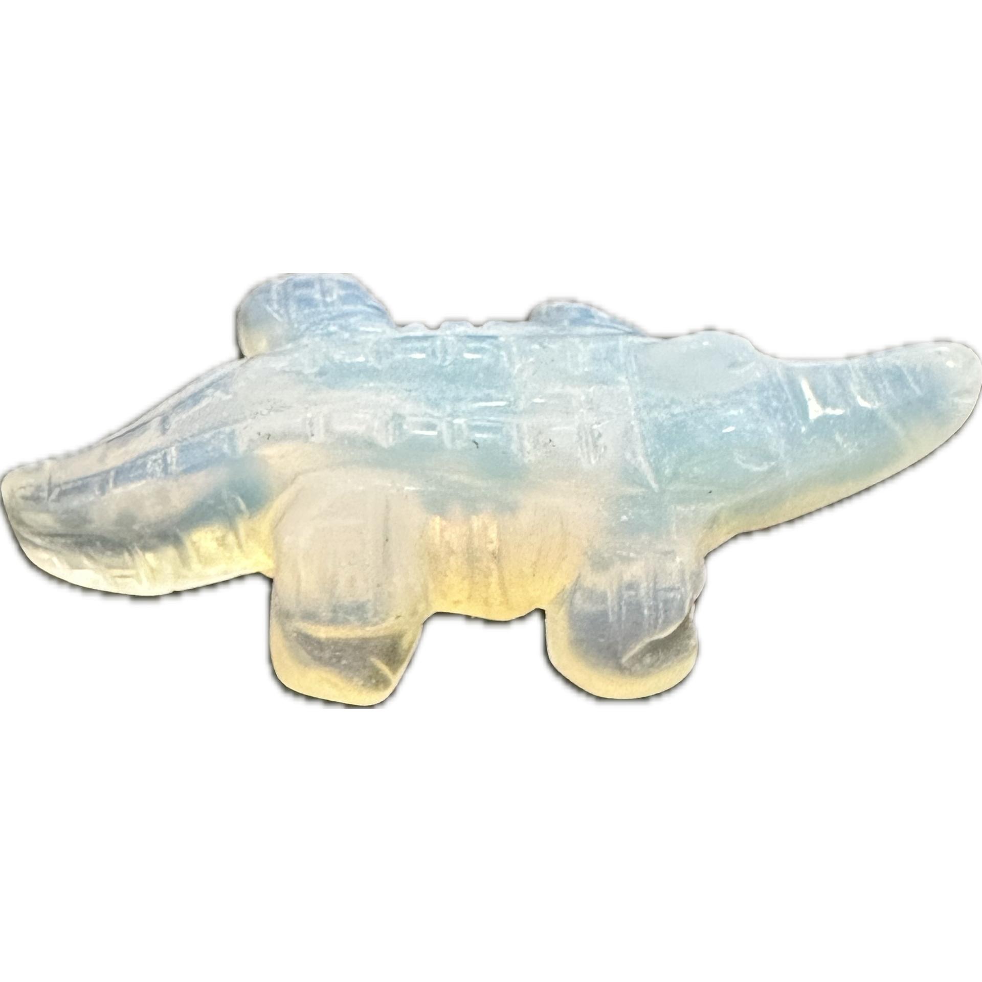 Opalite Alligator, 2 3/8 inches, Hand Carved Prehistoric Online