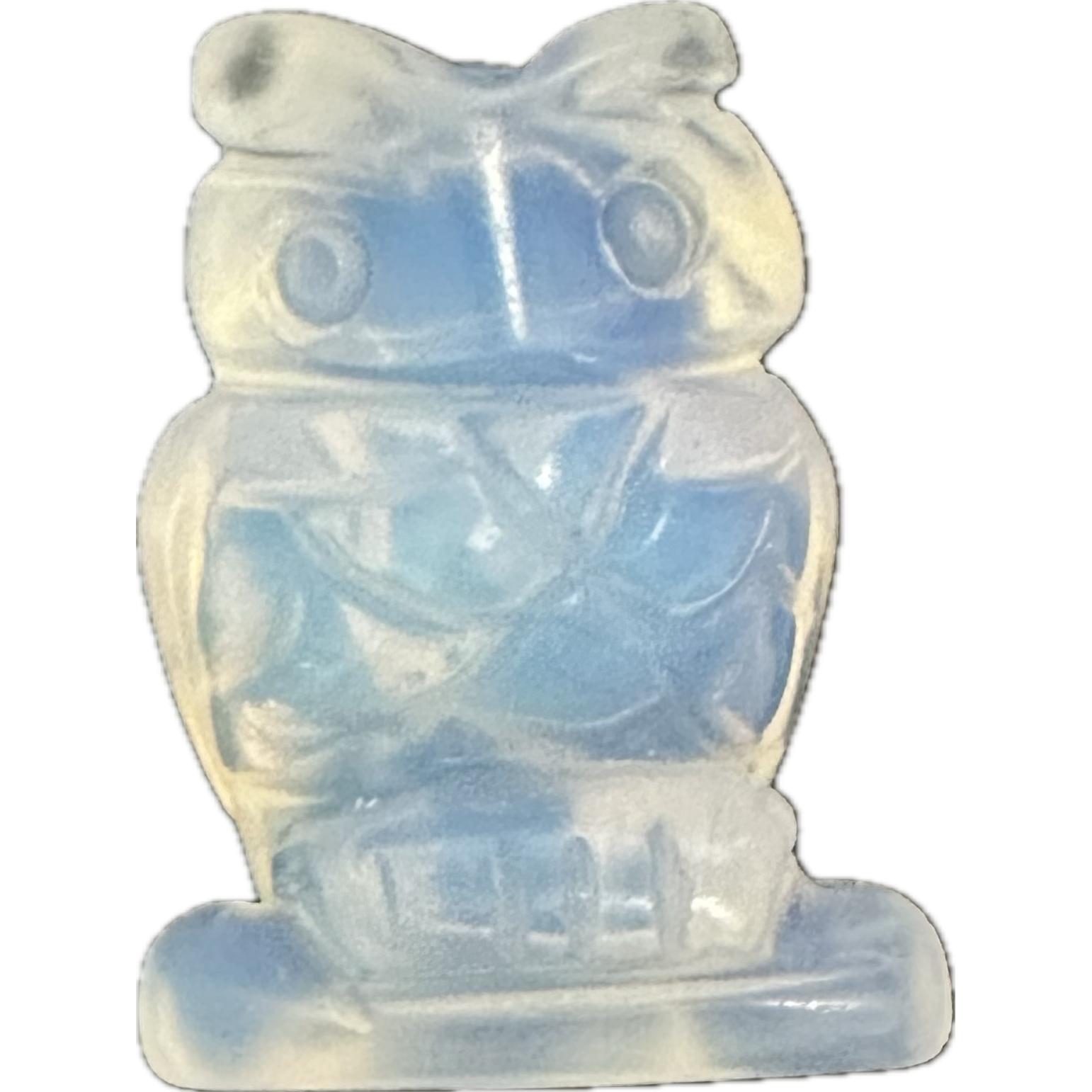 Opalite Owl, 1 1/2 inches, Hand Carved Prehistoric Online