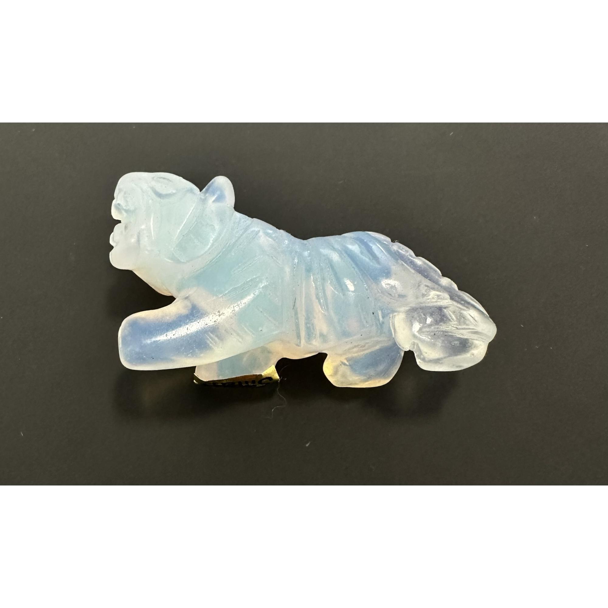 Opalite Tiger, 2 1/4 inches, Hand Carved Prehistoric Online