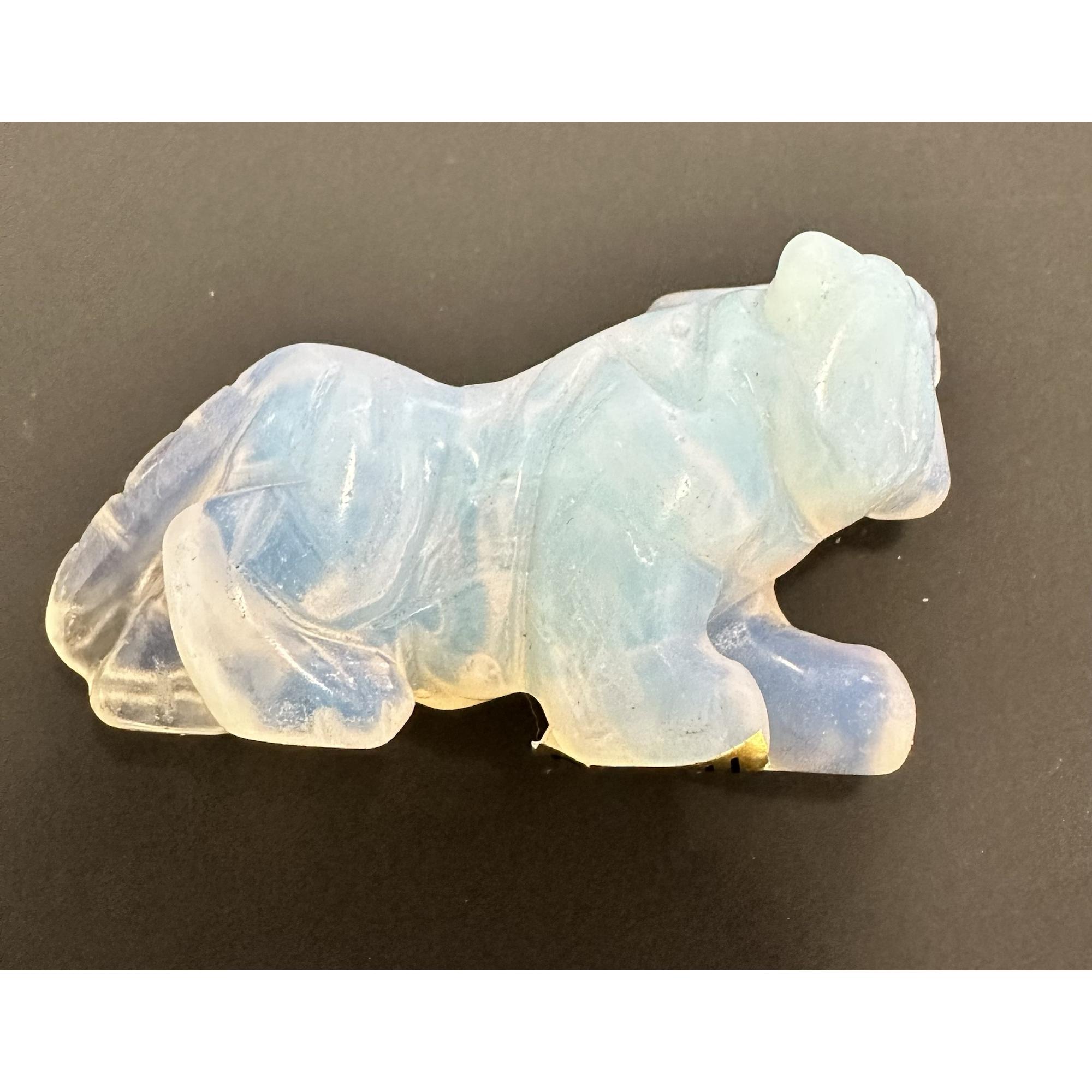 Opalite Tiger, 2 1/4 inches, Hand Carved Prehistoric Online