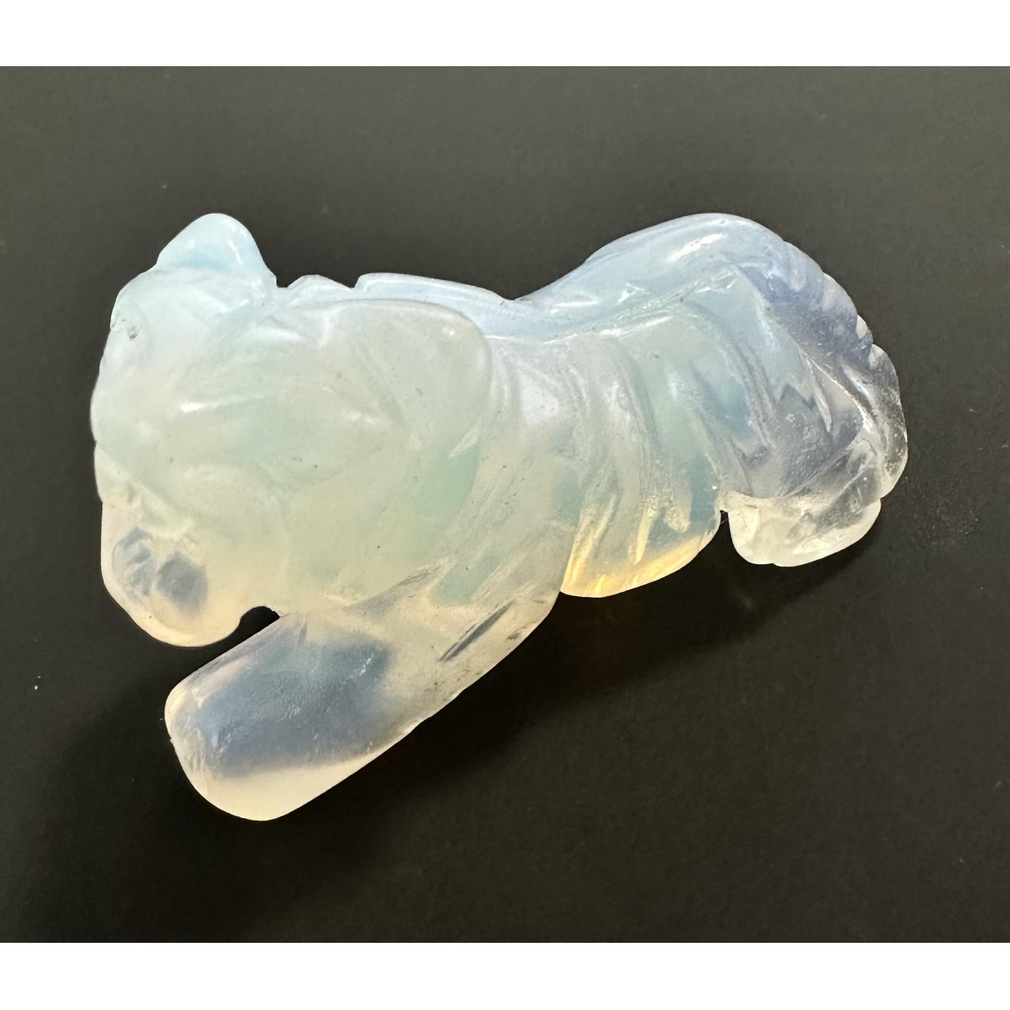 Opalite Tiger, 2 1/4 inches, Hand Carved Prehistoric Online