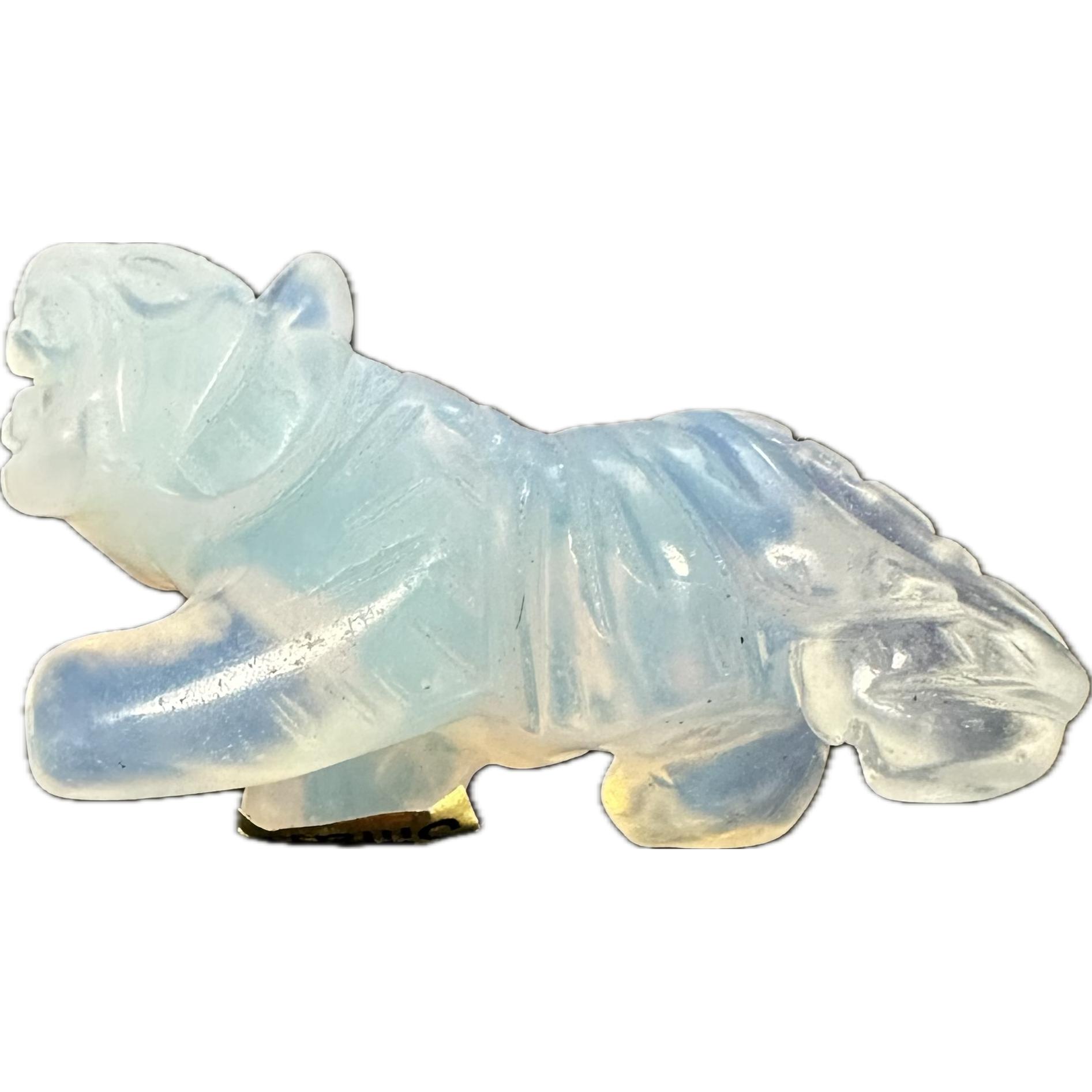 Opalite Tiger, 2 1/4 inches, Hand Carved Prehistoric Online
