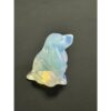 Opalite sitting Cocker Spaniel, 1 1/2 inches, Hand Carved Prehistoric Online