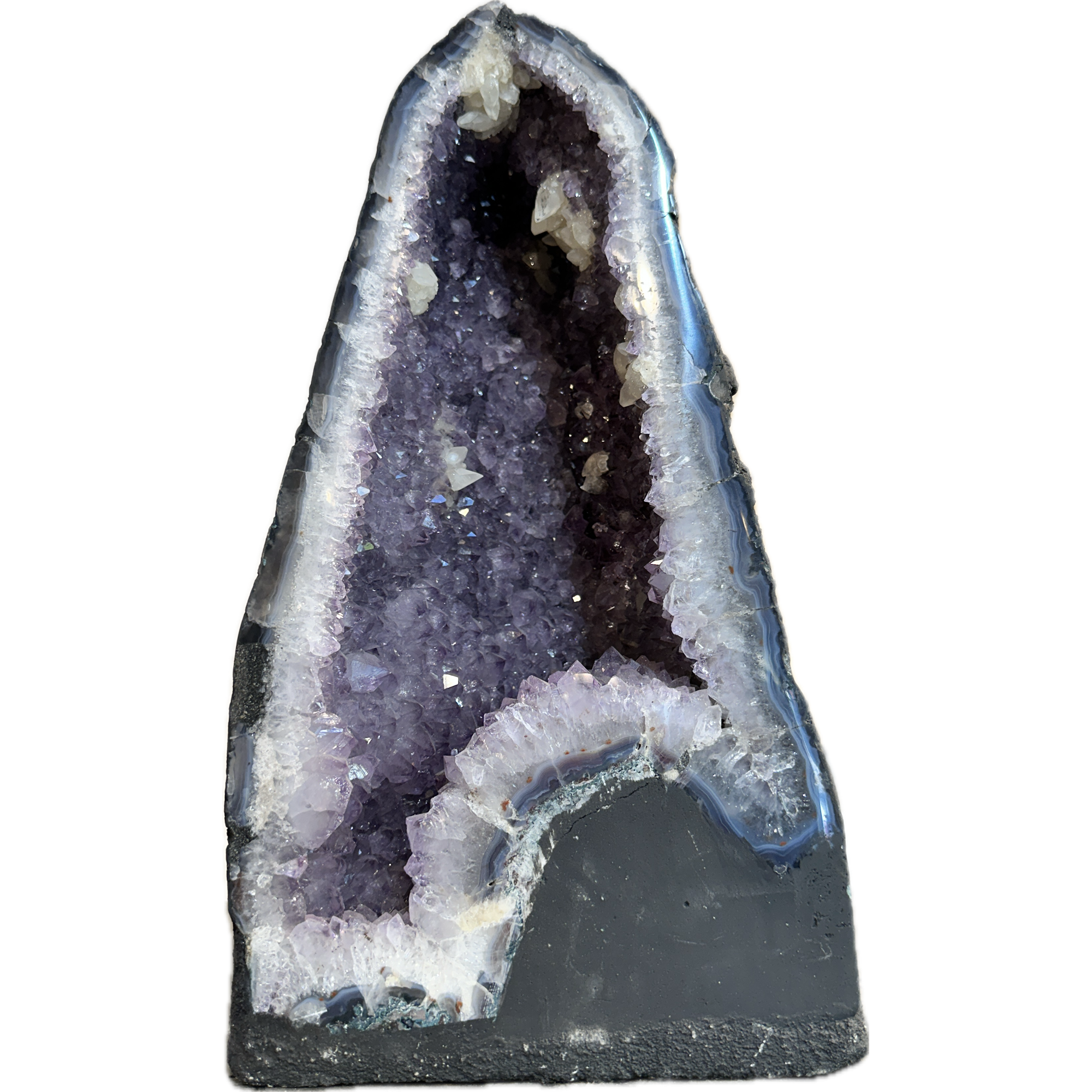 Amethyst Cathedral with Calcite crystal Prehistoric Online