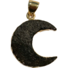 Tektite moon in 0K gold pendant Prehistoric Online