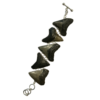 Megalodon shark tooth bracelet, Silver Prehistoric Online