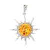 Amber pendant, Starburst, Sterling Prehistoric Online