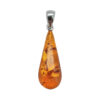 Amber pendant, Cognac drop, Sterling Prehistoric Online