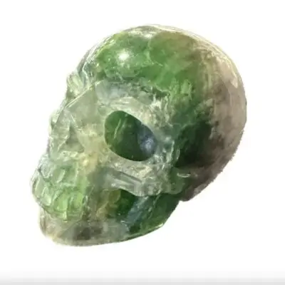 Unakite skull, hand carved, AA quality