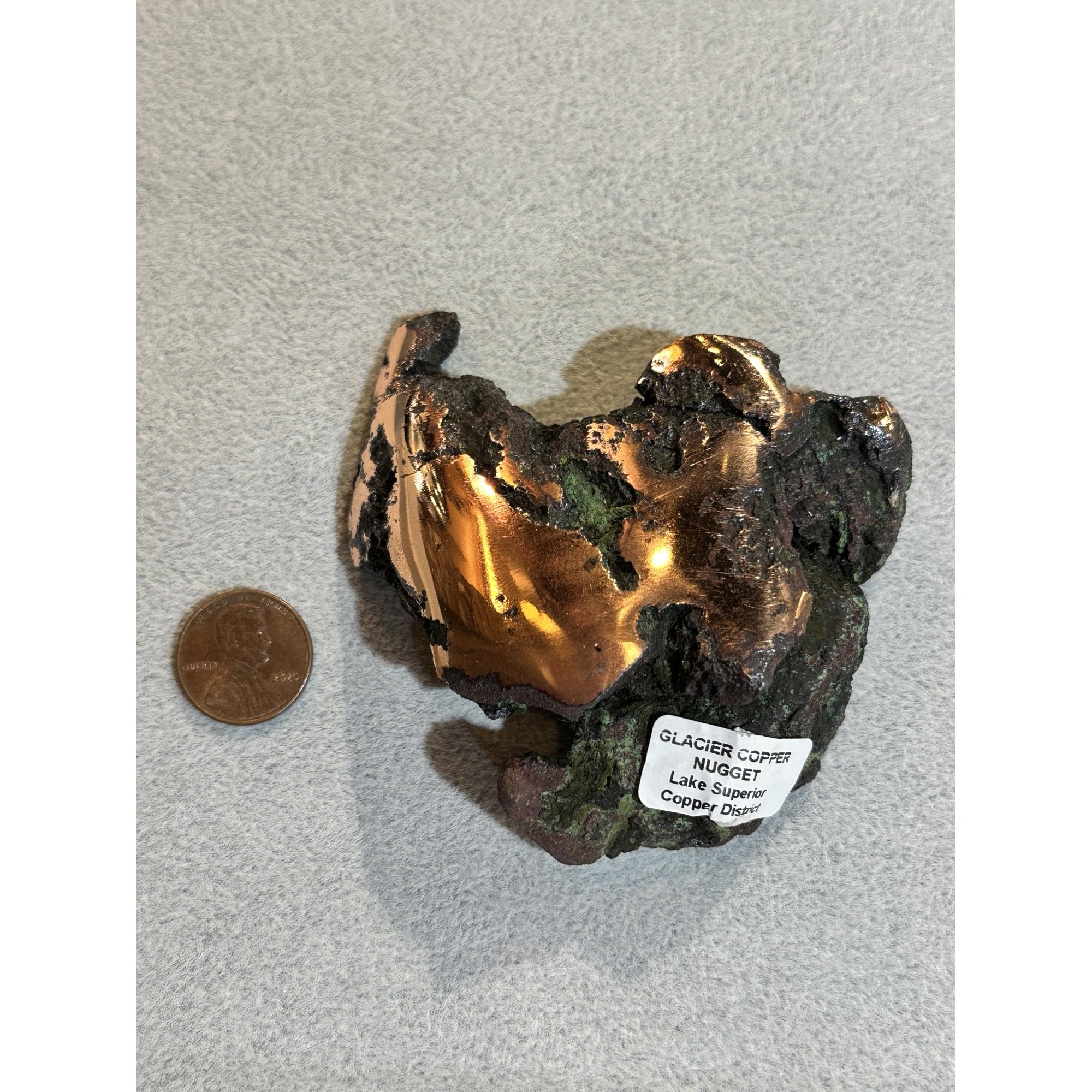 Copper, glacial float, Michigan Prehistoric Online