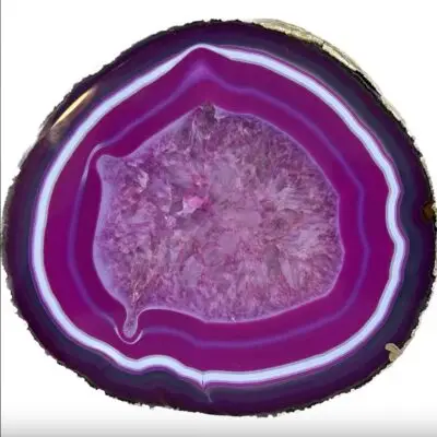 Dyed Agate Slice – Purple Color