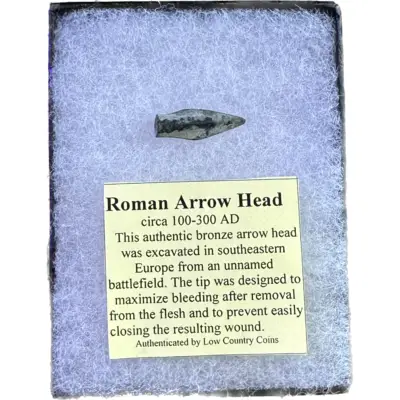 Bronze Roman Arrowhead, detailed