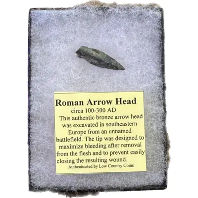 Bronze Roman Arrowhead, detailed