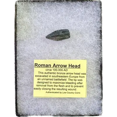 Bronze Roman Arrowhead, detailed