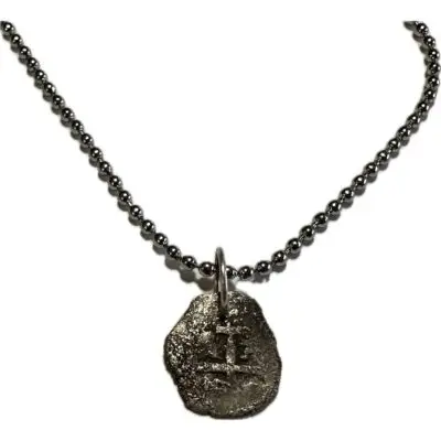 Shipwreck silver, 1/4 Reale, necklace
