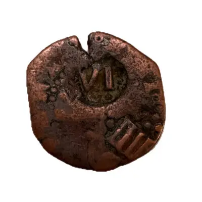 Pirate Coin, Copper Shipwreck, 18mm