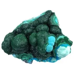 Chrysocolla, Azurite, Malachite display
