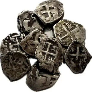 1/2 Reale Shipwreck silver coins