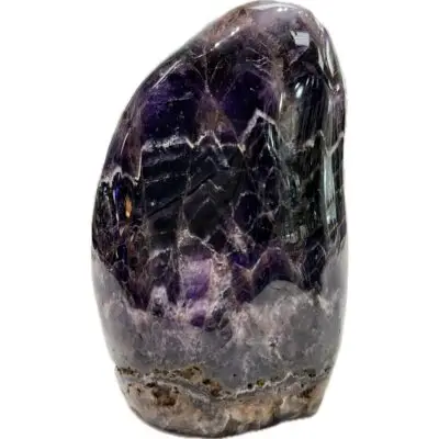Amethyst geode, vivid color on custom stand