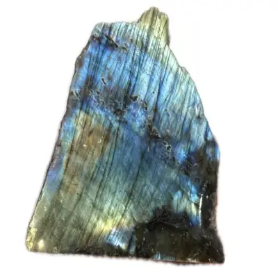 Labradorite Slice, Madagascar, Vivid