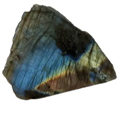 Labradorite Slice, Madagascar, Blue blue