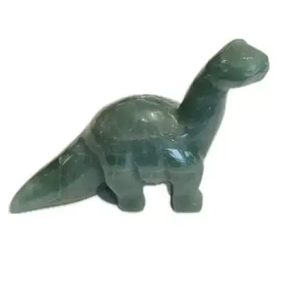 Calcite carved T-rex, 7″x 5″